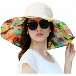 Sun Hats Women Sun Hat Summer Reversible UPF 50+ Beach Bucket Wide Brim Anti-UV Visor Cap - Khaki - CF18D8UUX64 $23.03