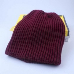Skullies & Beanies 2017 Men Women Hats Warm Winter Knit Ski Beanie Skull Slouchy Cap Hat (Red- one Size) - Red - CT1880RG73O ...