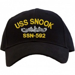 Baseball Caps USS Snook SSN-592 Embroidered Pro Sport Baseball Cap - Black - CB180ONE4E2 $35.04