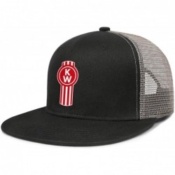 Baseball Caps Unisex Men's Baseball Hats Vintage Adjustable Mesh Driving Kenworth-w900-Trucks-Flat Cap - Black Gray-10 - C418...