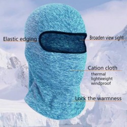 Balaclavas Winter Balaclava Face mask Thick Scarf ski mask Neck Gaiter face Cover face Cloth Head Hood - Sea Green - C318Z3QX...