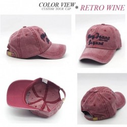 Baseball Caps Custom Retro Cowboy Hat Unisex Sun Caps Customized for Man and Woman Adjustable Back Cap - Retro Wine - C518H00...