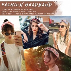 Headbands 4 Pack Women's Headbands Elastic Turban Head Wrap Floal Style Hair Band - Bohemian-b - CS12NV0Z4E4 $17.49