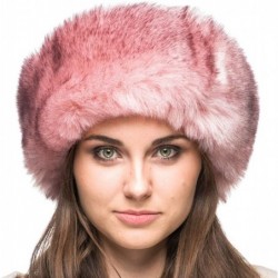 Cold Weather Headbands Winter Faux Fur Headband for Women - Like Real Fur - Fancy Ear Warmer - Siberian Pink - CL18I0CKE9I $4...