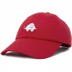 Baseball Caps Cute Elephant Hat Cotton Baseball Cap - Red - CD18LHQW4RS $27.24
