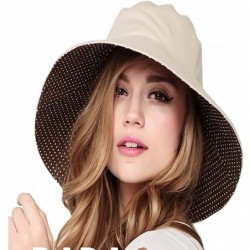 Sun Hats Women's Wide Brim Foldable Sun Hat - Beige - C811AZ6G0SL $29.18