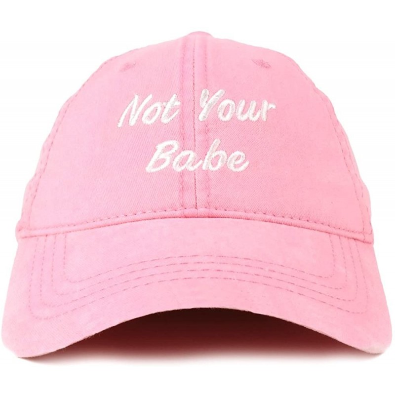 Baseball Caps Not Your Babe Embroidered Soft Crown Cotton Adjustable Cap - Pink - CB12IZK1GZL $35.83