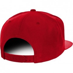 Baseball Caps Slay Embroidered Flat Bill Snapback Adjustable Cap - Red - CE12NSEWTXU $24.56