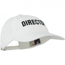 Baseball Caps Director Embroidered Washed Cotton Cap - White - CF11LBM8TZB $31.05