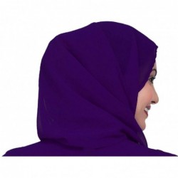 Balaclavas Women Faux Georgette Ethnic- Evening- Party- Handscarf Soft Neck Head Wraps Cap- Full Cover Hat - Purple - CX18AN2...