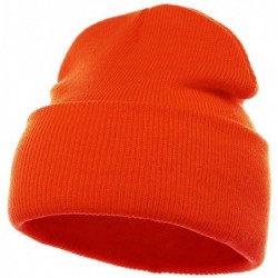 Skullies & Beanies Beanie - Winter Hats- Unisex Warm Hat- Skull Cap- Ski Hat - Knit Hat - Orange - CF11SL9XN85 $20.64