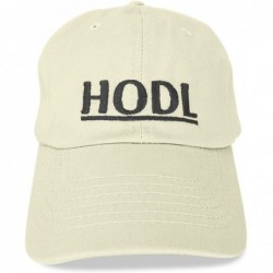 Baseball Caps Cryptocurrency Hats HODL Dad Caps Blockchain Ethereum Bitcoin Litecoin - Beige - CB189TKU7YM $17.45