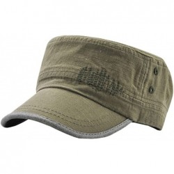 Newsboy Caps Men's Solid Color Military Style Hat Cadet Army Cap - B--army Green - CC18E2LIYXD $26.86
