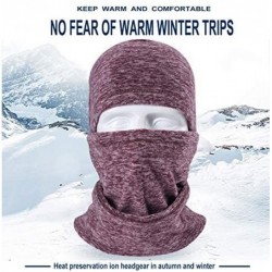 Balaclavas Balaclava Ski Face Mask for Women Kids Men- Winter Neck Warmer Windproof Fleece Hood for Snowboarding - Coffee - C...