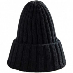Skullies & Beanies Winter Knit Beanie Cap Ski Hat Casual Hats Warm Caps for Men Women - A - CP18ILAT8L7 $20.21
