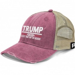 Baseball Caps Trump 2020 Hat- That Again Trucker Hat - Trump Hat - Burgundy - CX18UQ4NS75 $73.01