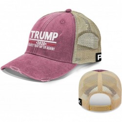Baseball Caps Trump 2020 Hat- That Again Trucker Hat - Trump Hat - Burgundy - CX18UQ4NS75 $45.85