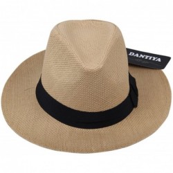 Fedoras Unisex Casual Fedora Straw Hat Cap with Belt - Color2 - CD12HP1D06T $31.57