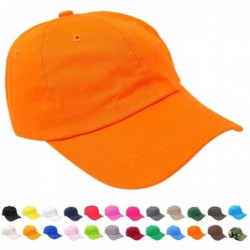 Baseball Caps Wholesale 12-Pack Baseball Cap Adjustable Size Plain Blank All Cotton Solid Color dad Hat - Orange - CL195SHT6N...