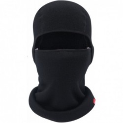 Balaclavas Balaclava-Ski Mask Knit Thicken Winter Warmer Windproof Cold Weather Face Mask - Black - CL186570Z5K $18.09