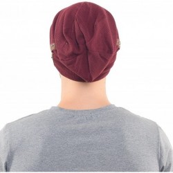 Skullies & Beanies FORBUSITE Knit Slouchy Beanie Hat Skull Cap for Mens Winter Summer - Claret Cotton - C311ROX3WFD $22.66