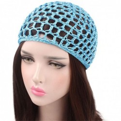 Skullies & Beanies Women Soft Rayon Snood Hat Hair Net Crocheted Hair Net Cap Mix Colors Dropshipping - Kufi Khaki-2pcs - CA1...
