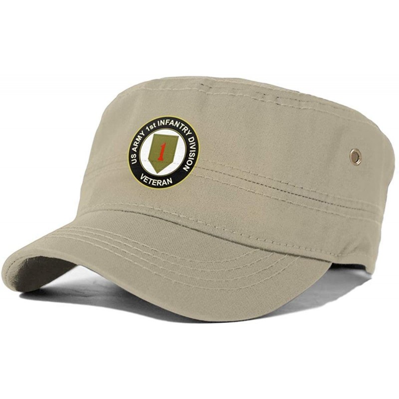 Cowboy Hats US Army Veteran 1st Infantry Division Man's Classics Cap Women's Fashion Hat Chapeau - Natural - CF18AK5RWGC $21.25