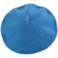 Berets Womens Beret 100% Wool French Beret Beanie Winter Hats Hy022 - Turquoise - C118HLY6OTY $13.67