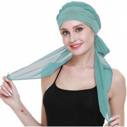 Skullies & Beanies Chemo Headwear Headwrap Scarf Cancer Caps Gifts for Hair Loss Women - Green Sage - C018EIOS56L $33.79