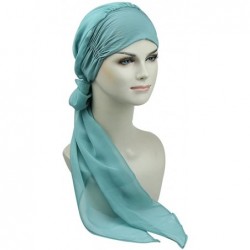 Skullies & Beanies Chemo Headwear Headwrap Scarf Cancer Caps Gifts for Hair Loss Women - Green Sage - C018EIOS56L $31.28