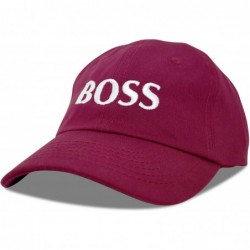Baseball Caps BOSS Baseball Cap Dad Hat Mens Womens Adjustable - Maroon - CE18CGNMRUE $24.29