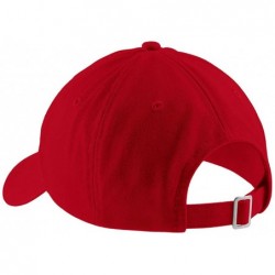 Baseball Caps French Bulldog Head Embroidered Low Profile Soft Cotton Brushed Cap - Red - CG12NUD83XR $27.17