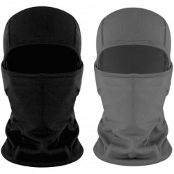 Balaclavas Balaclava Face Mask Adjustable Windproof UV Protection Hood - Black-grey - CV18KO2LXIL $35.31