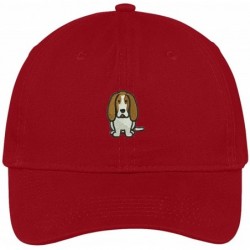 Baseball Caps Basset Hound Dog Breed Embroidered Soft Cotton Low Profile Dad Hat Baseball Cap - Red - CF182KOLZEH $35.97