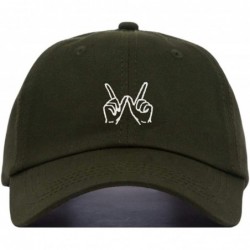 Baseball Caps Whatever Baseball Embroidered Unstructured Adjustable - Olive - C718NNQ4Q32 $40.43