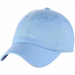Baseball Caps Unisex Classic Blank Low Profile Cotton Unconstructed Baseball Cap Dad Hat - Light Blue - CD18ROZCECO $19.04