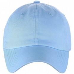Baseball Caps Unisex Classic Blank Low Profile Cotton Unconstructed Baseball Cap Dad Hat - Light Blue - CD18ROZCECO $14.73