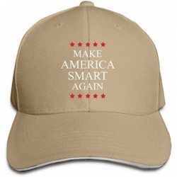 Baseball Caps Make America Smart Again Adjustable Baseball Hat Dad Hats Trucker Hat Sandwich Visor Cap - Natural - C518GL93OS...