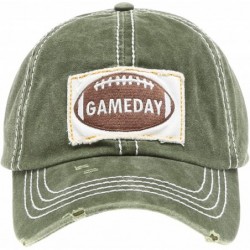 Baseball Caps Baseball Distressed Embroidered Adjustable - Gameday - Olive - CI18YO6KWKH $33.25