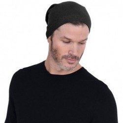 Skullies & Beanies Plain Knit Unisex Beanie Cashmere Wool Extra Lightweight Warm Winter Slouchy Hat - Black - CD18N0XQZYQ $30.65
