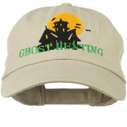Baseball Caps Halloween Ghost Hunting Embroidered Pet Spun Cap - Stone - CJ11ONZBBMV $32.96
