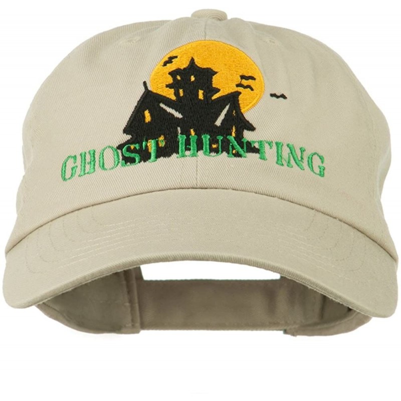 Baseball Caps Halloween Ghost Hunting Embroidered Pet Spun Cap - Stone - CJ11ONZBBMV $32.96