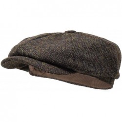 Newsboy Caps Lomond Newsboy Cap - 100% Handwoven Wool - Harris Tweed - Water Resistant - Coffee - CN18ZO4HXYE $76.34