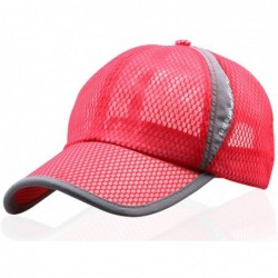 Baseball Caps Men's Summer Outdoor Sport Baseball Cap Mesh Hat Running Visor Sun Caps - Watermelon Red-2 - C718RRCIUUK $27.94