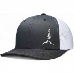 Baseball Caps Trucker Hat- Tamarack Mountain - Gray-white / White - C3198889C3C $32.96