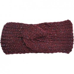 Headbands Winter Ear Warmer Headwrap Crochet Knit Hairband(n122) - Wine Red - CC120CA3MY9 $49.15