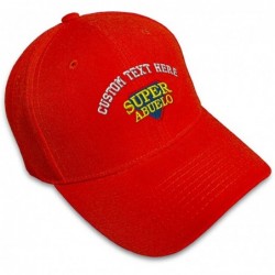 Baseball Caps Custom Baseball Cap Super Abuelo Spanish Embroidery Dad Hats for Men & Women 1 Size - Red - CE18Y2UA29Q $38.06