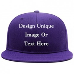 Baseball Caps Men Women Custom Flat Visor Snaoback Hat Graphic Print Design Adjustable Baseball Caps - Purple - CK18GEANRUH $...
