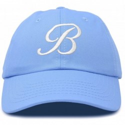 Baseball Caps Initial Hat Letter B Womens Baseball Cap Monogram Cursive Embroidered - Light Blue - CQ18TRL06XL $23.25