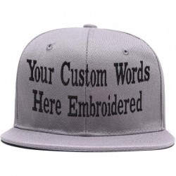 Baseball Caps Custom Embroidered Hip-hop Hat Personalized Adjustable Hip-hop Cap Add Your Text - Gray - CN18H583ODS $33.14